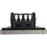 Выключатель 2-клавишный проходной IEK FORTEPIANO 10А FP507 сталь FP-V22-0-10-1-K46